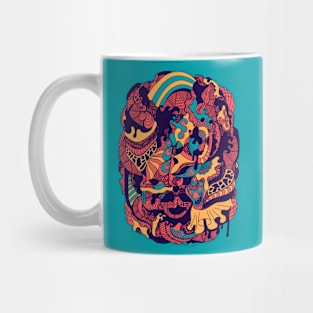 Retro Triad Abstract Wave of Thoughts No 2 Mug